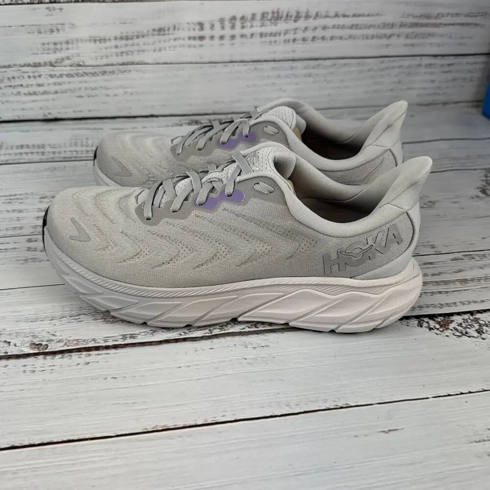 Hoka One One Arahi 6 Womens 10 D Wide Running Shoes Harbor Mist Silver